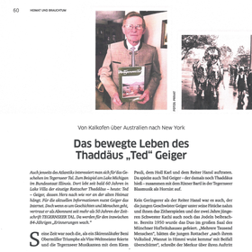 Rottacher Thaddäus Geiger: Von Kalkofen über Australien nach New York